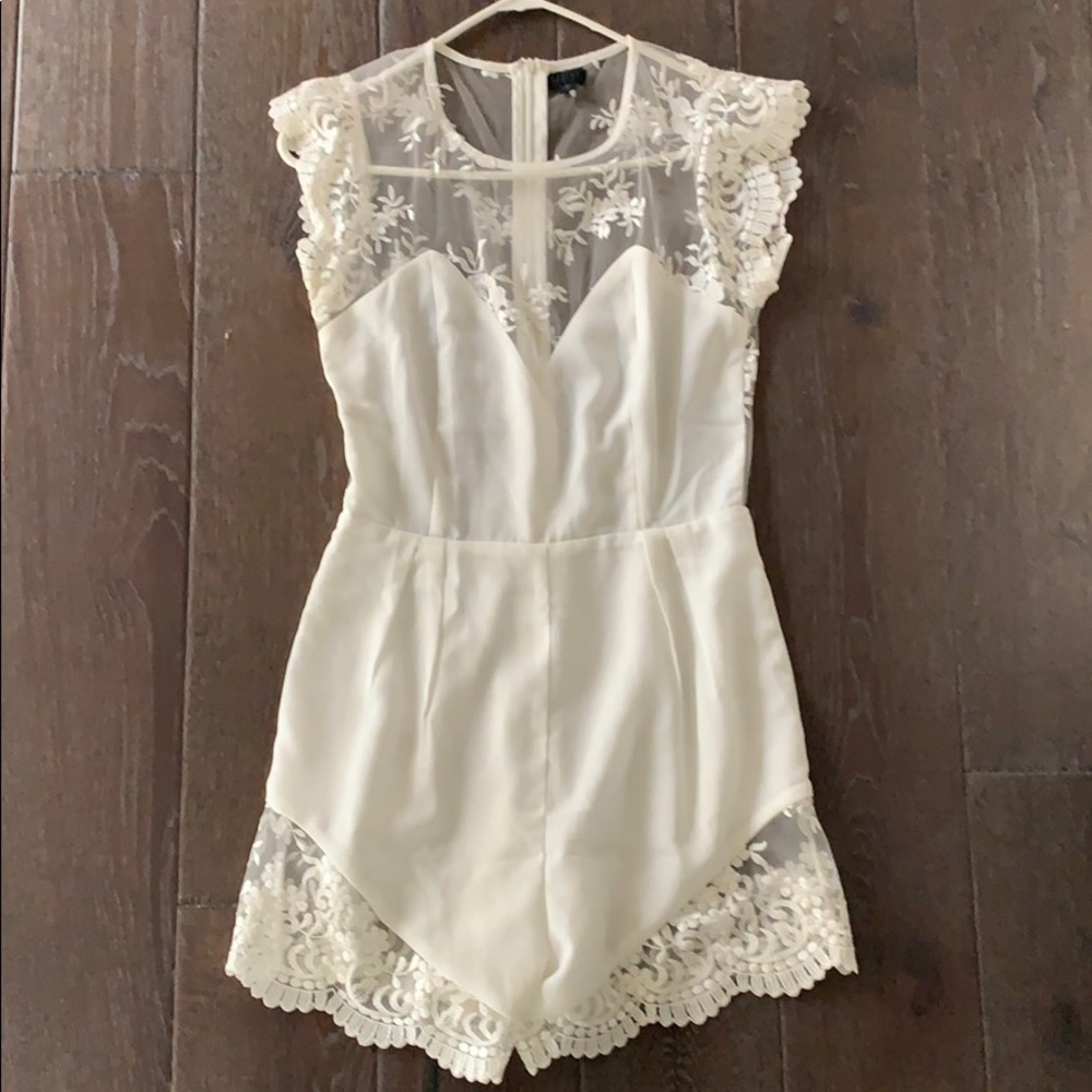 NBD picnic day romper in white